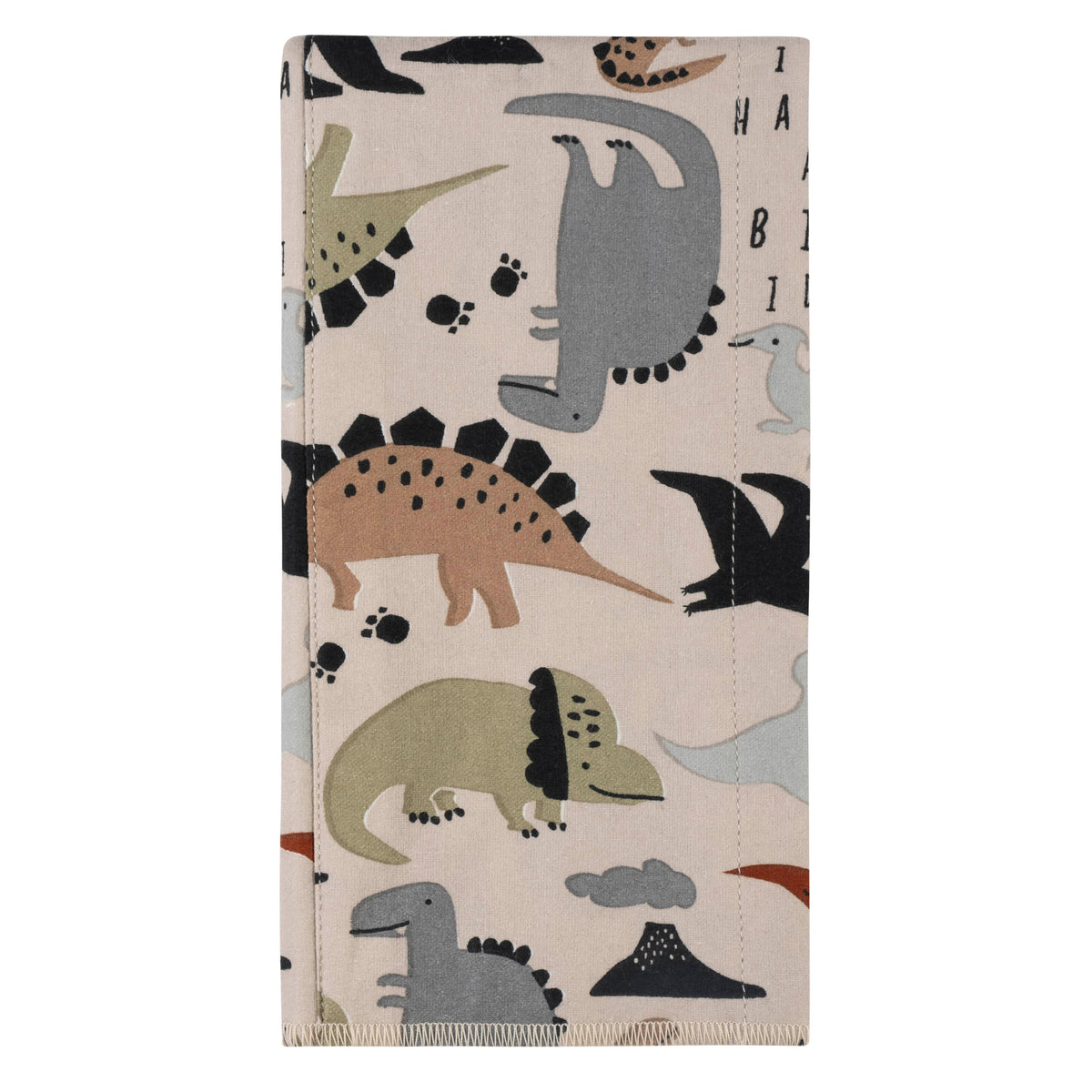 4-Pack Baby Boys Dino Flannel Burp Cloths, view 2