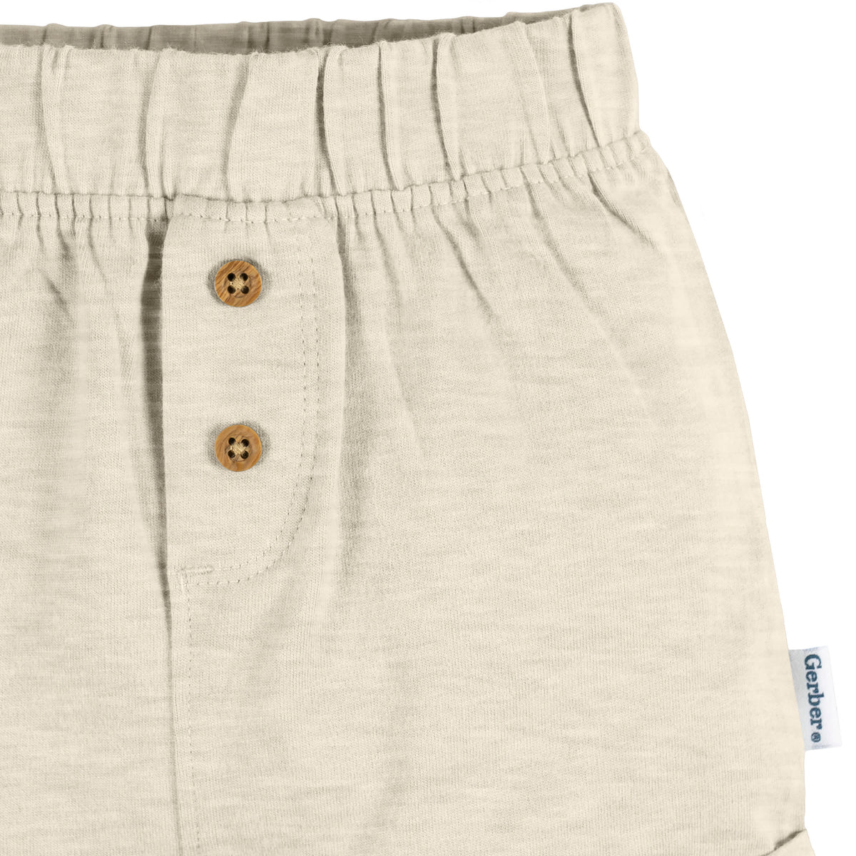 3-Pack Baby Neutral Navy/Oatmeal/Stripe Knit Short, view 5