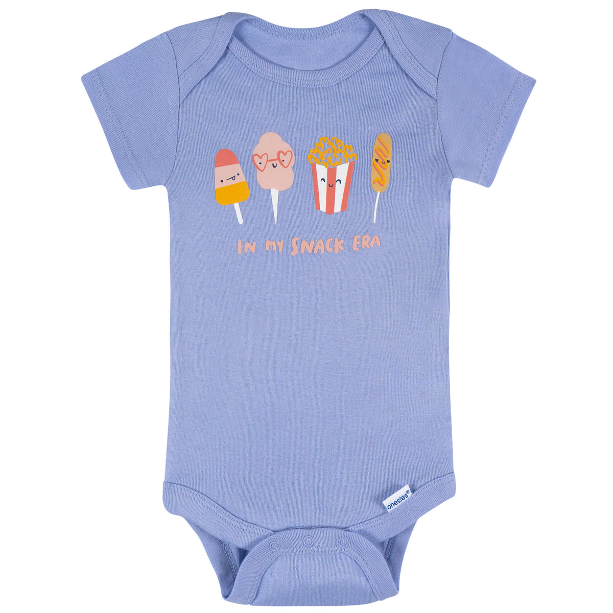 8-Pack Baby Girls Cool Snacks Short Sleeve Onesies Bodysuits, view 9