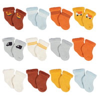 12-Pack Baby Boys Transportation Zone Terry Wiggle Proof® Socks