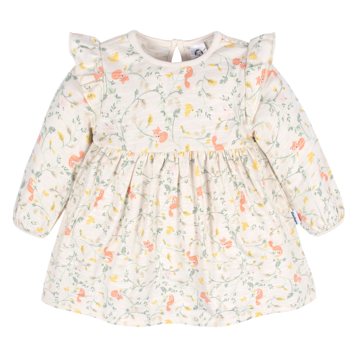 2-Pack Baby & Toddler Girls Ivory Fox Babydoll Dresses, view 2