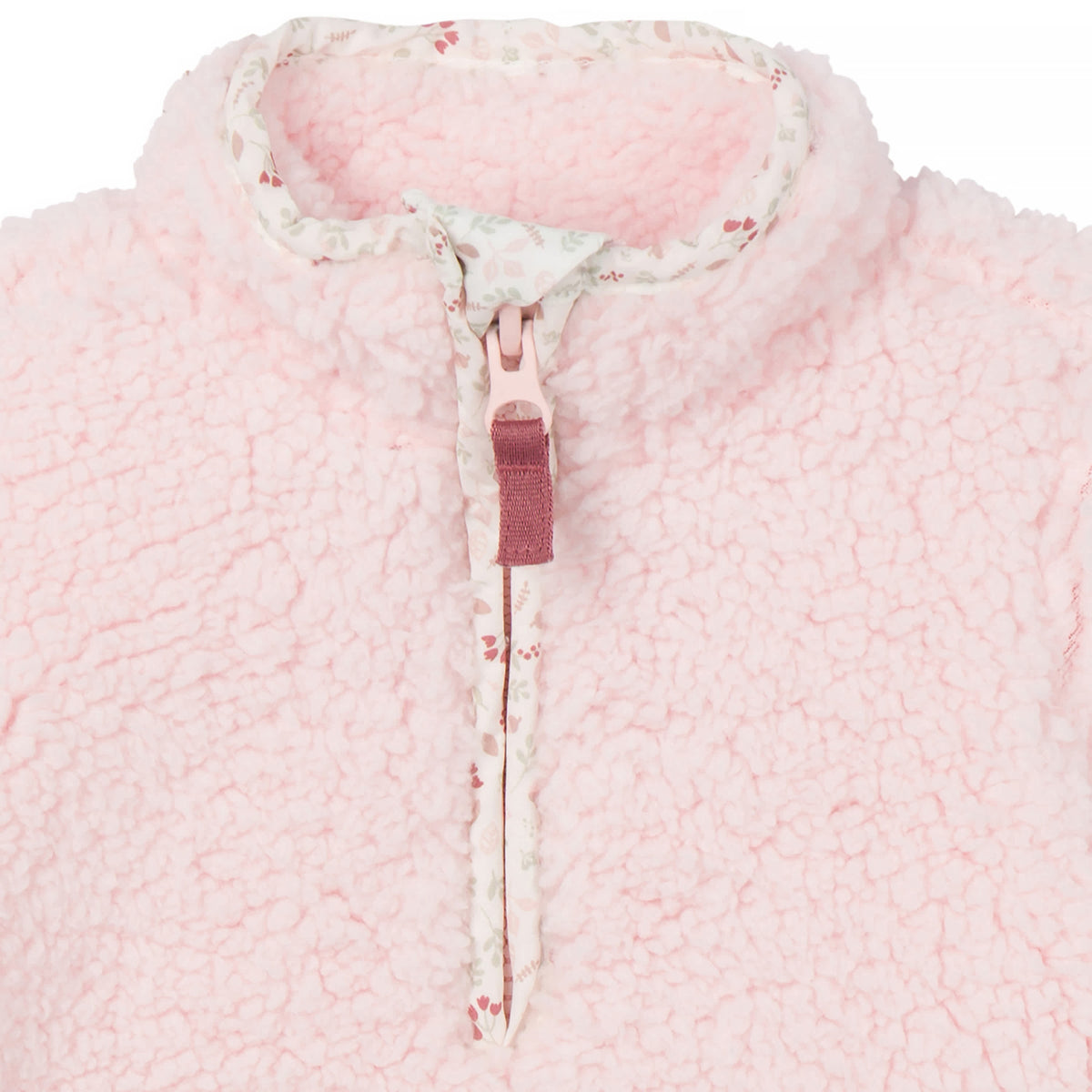 Baby Girls Pink Fleece Romper, view 2