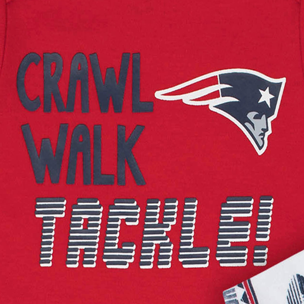 3-Pack New England Patriots Short Sleeve Bodysuits, view 2
