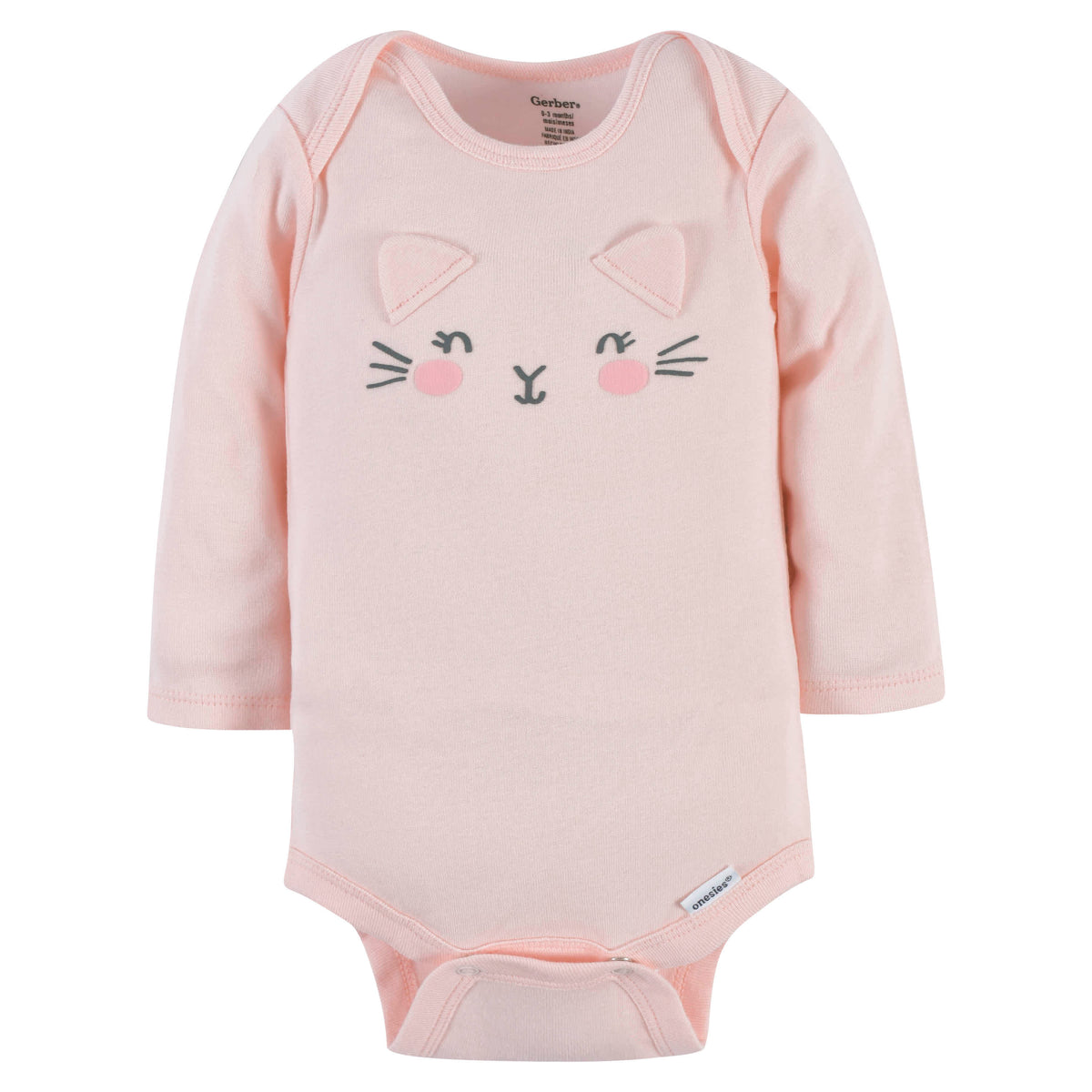 3-Pack Baby Girls Leopard Long Sleeve Onesies Bodysuits, view 2
