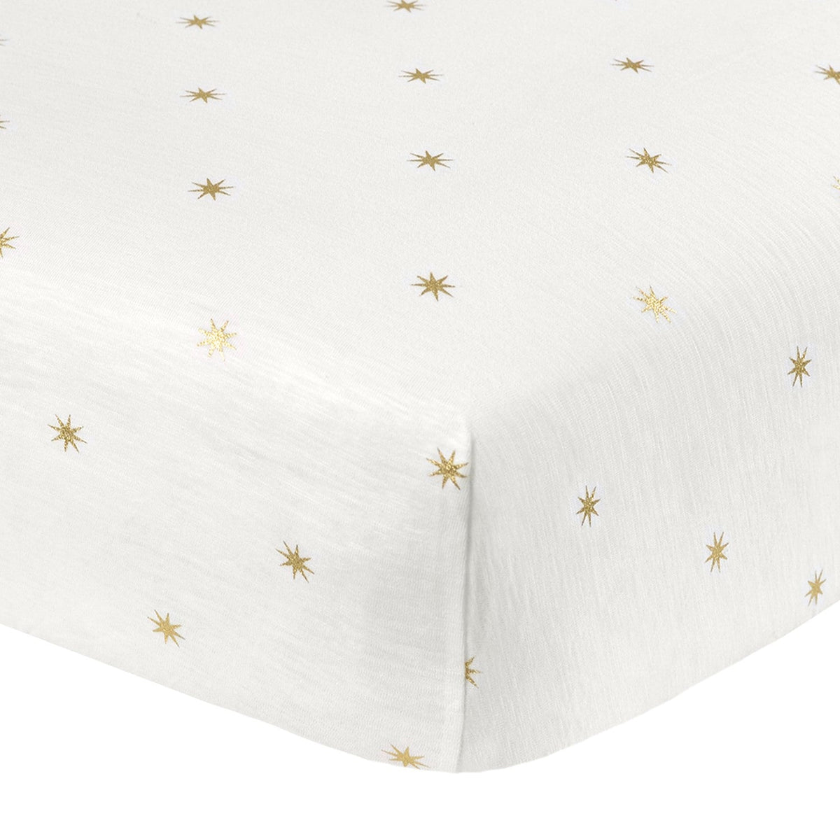 Baby Neutral Gold Burst Jersey Knit Crib Sheet