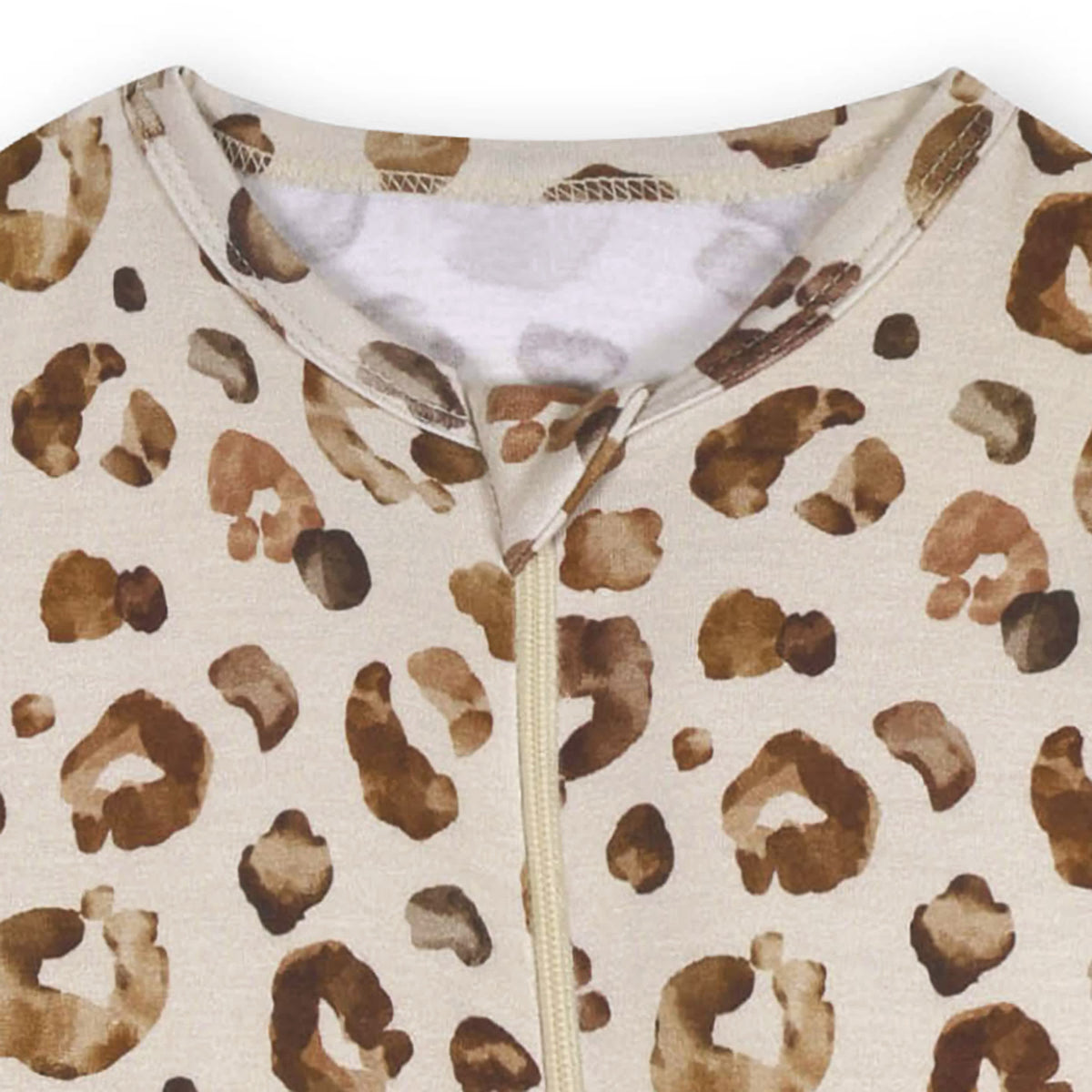 Baby & Toddler Spotted Leopard Buttery Soft Viscose Made from Eucalyptus Snug Fit Footed Pajamas, view 6