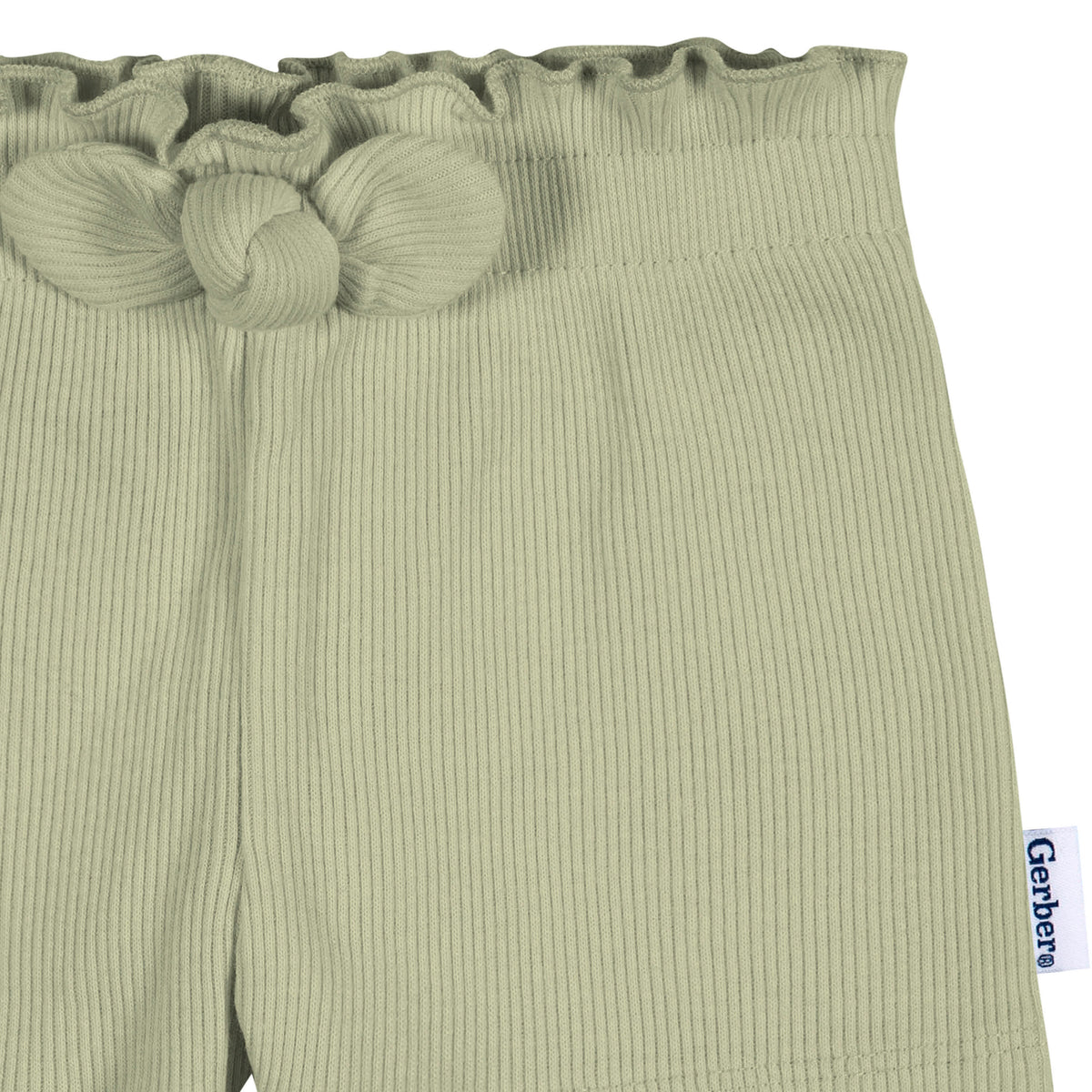3-Pack Baby & Toddler Girls Grey Heather/Green/Black Pull-On Knit Short, view 5