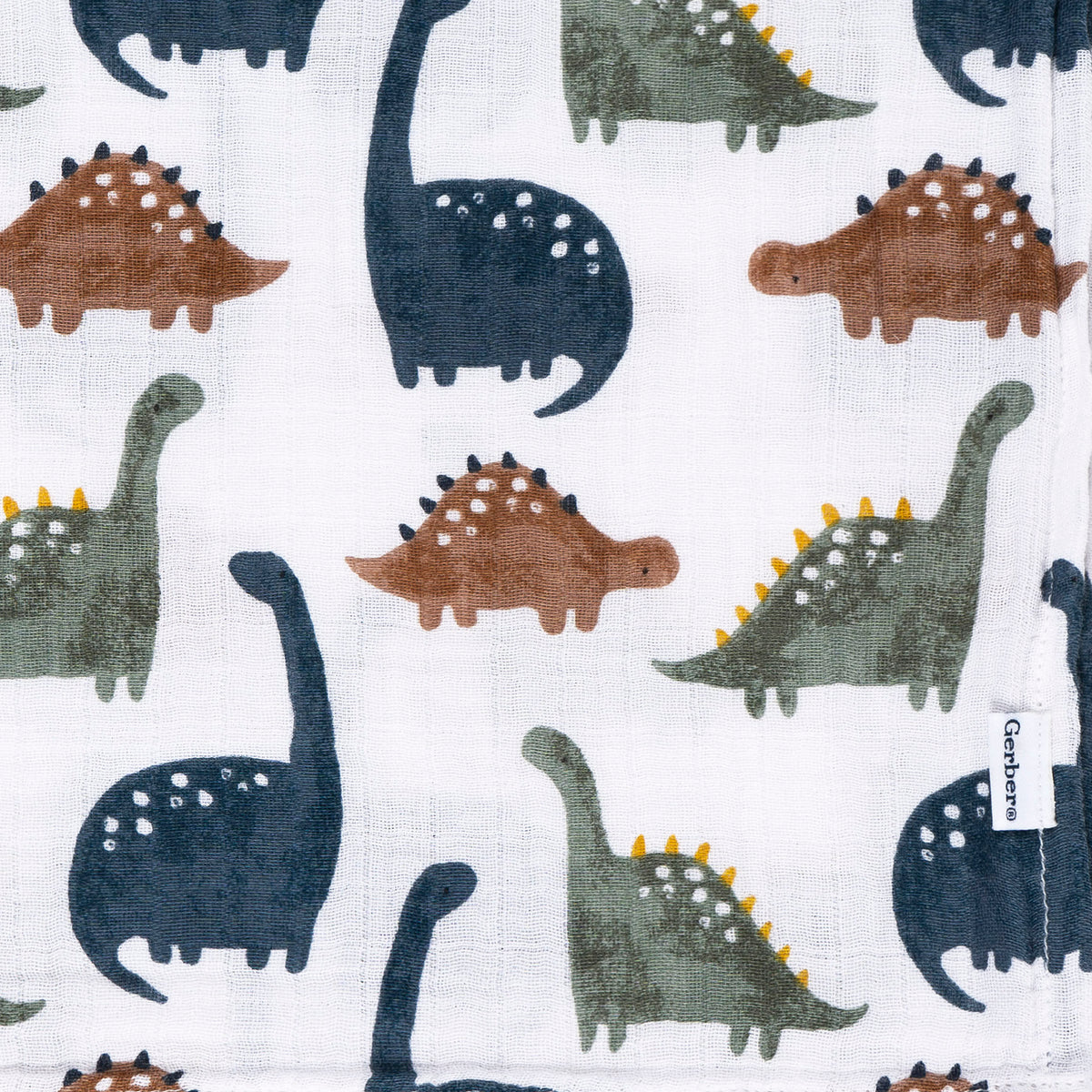 2-Pack Baby Boys Dino Time Muslin Blanket, view 5
