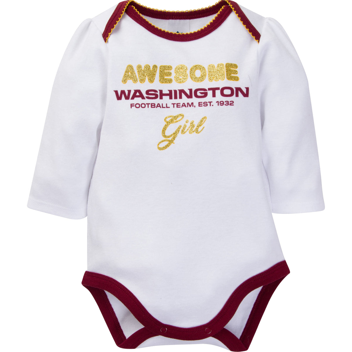 3-Piece Baby Girls Washington Bodysuit, Footed Pant, & Cap Set, view 2