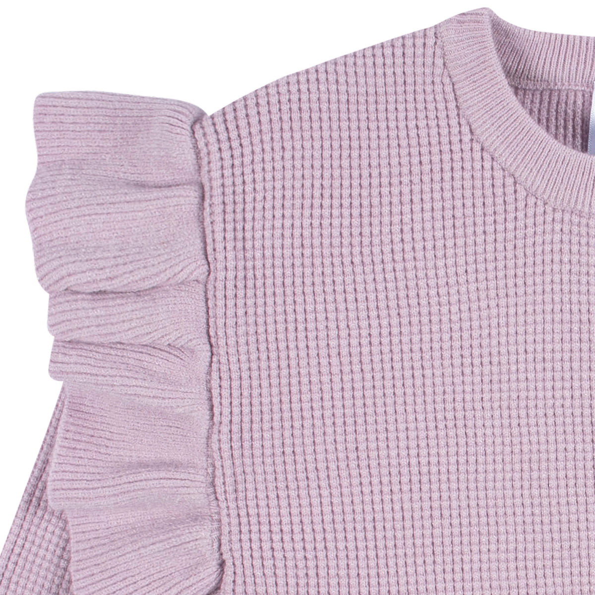 2-Piece Infant and Toddler Girls Lavender Sweater Knit Set, view 3