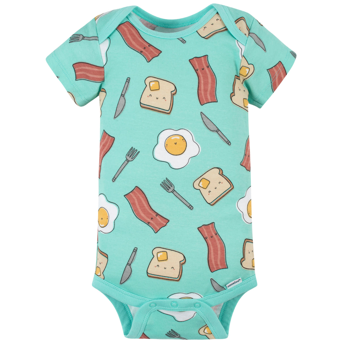 3-Pack Baby Breakfast Onesies Bodysuits, view 2