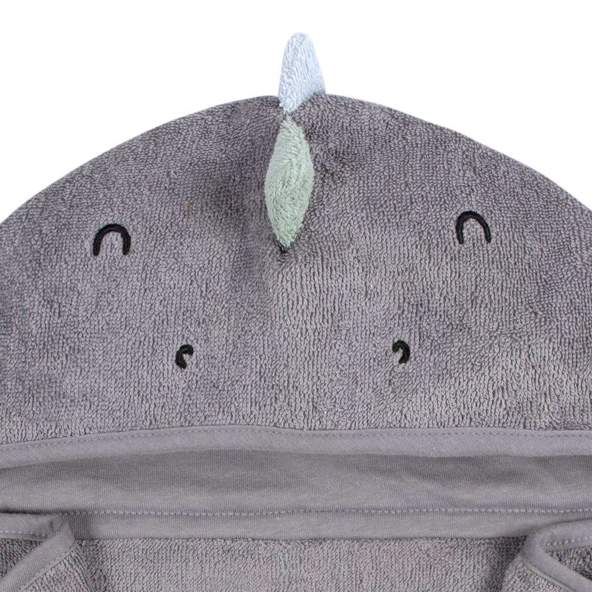4-Piece Baby Boys Charcoal Dino Towel & Washcloths, view 6
