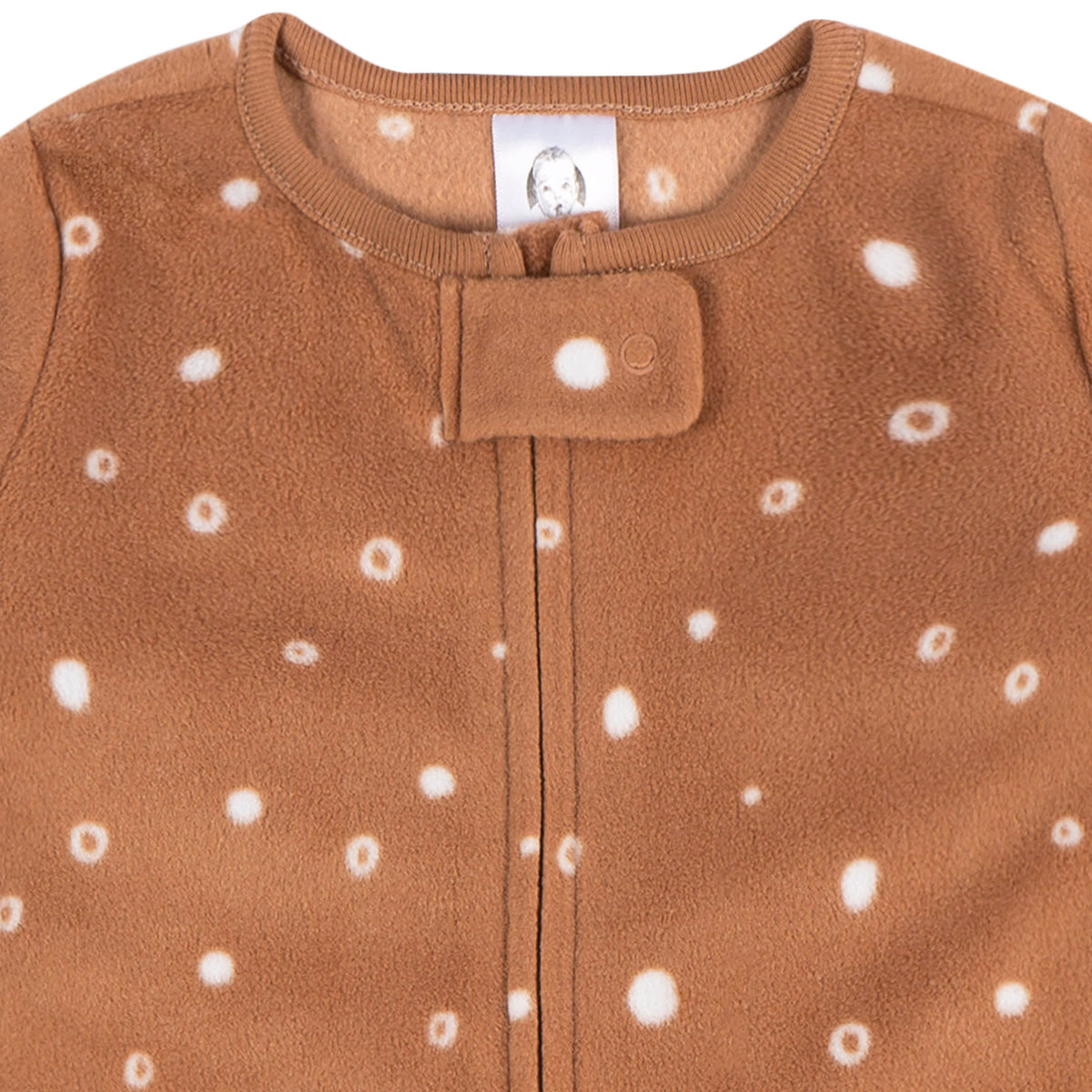 Baby Neutral Brown Dots Wearable Blanket, view 2