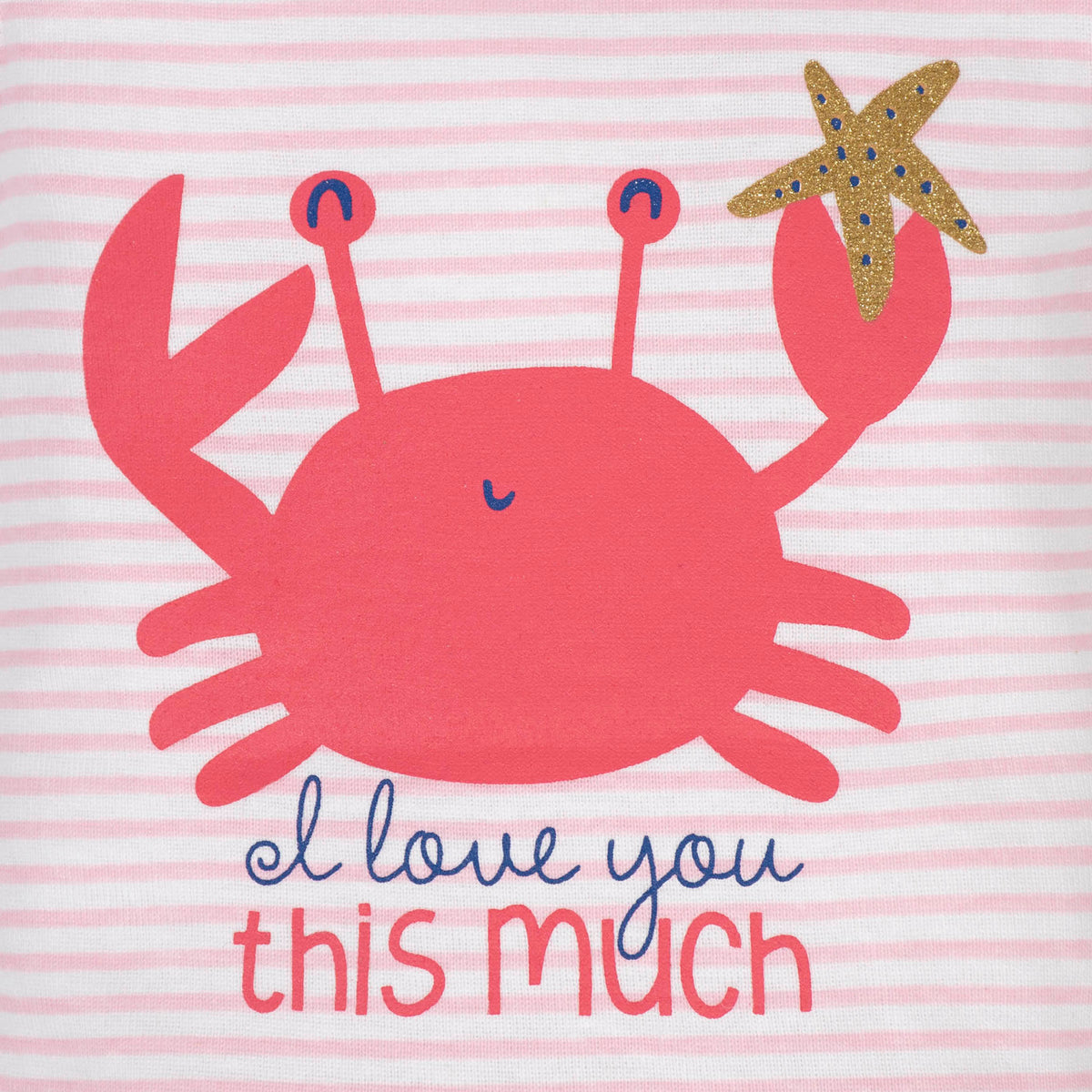 4-Pack Baby Girls Crab Onesies Bodysuits, view 2