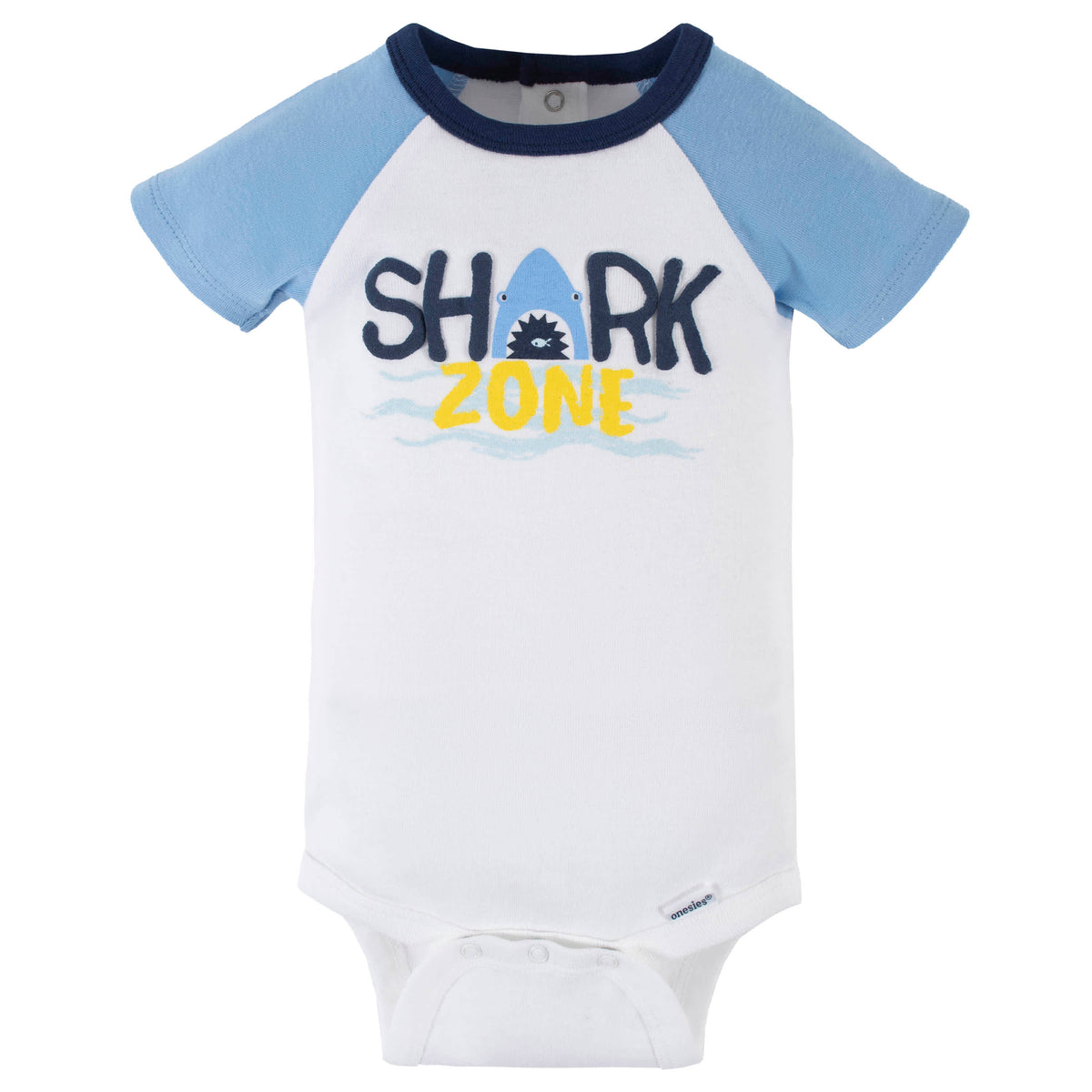 4-Pack Baby Boys Shark Zone Short Sleeve Onesies Bodysuits, view 2