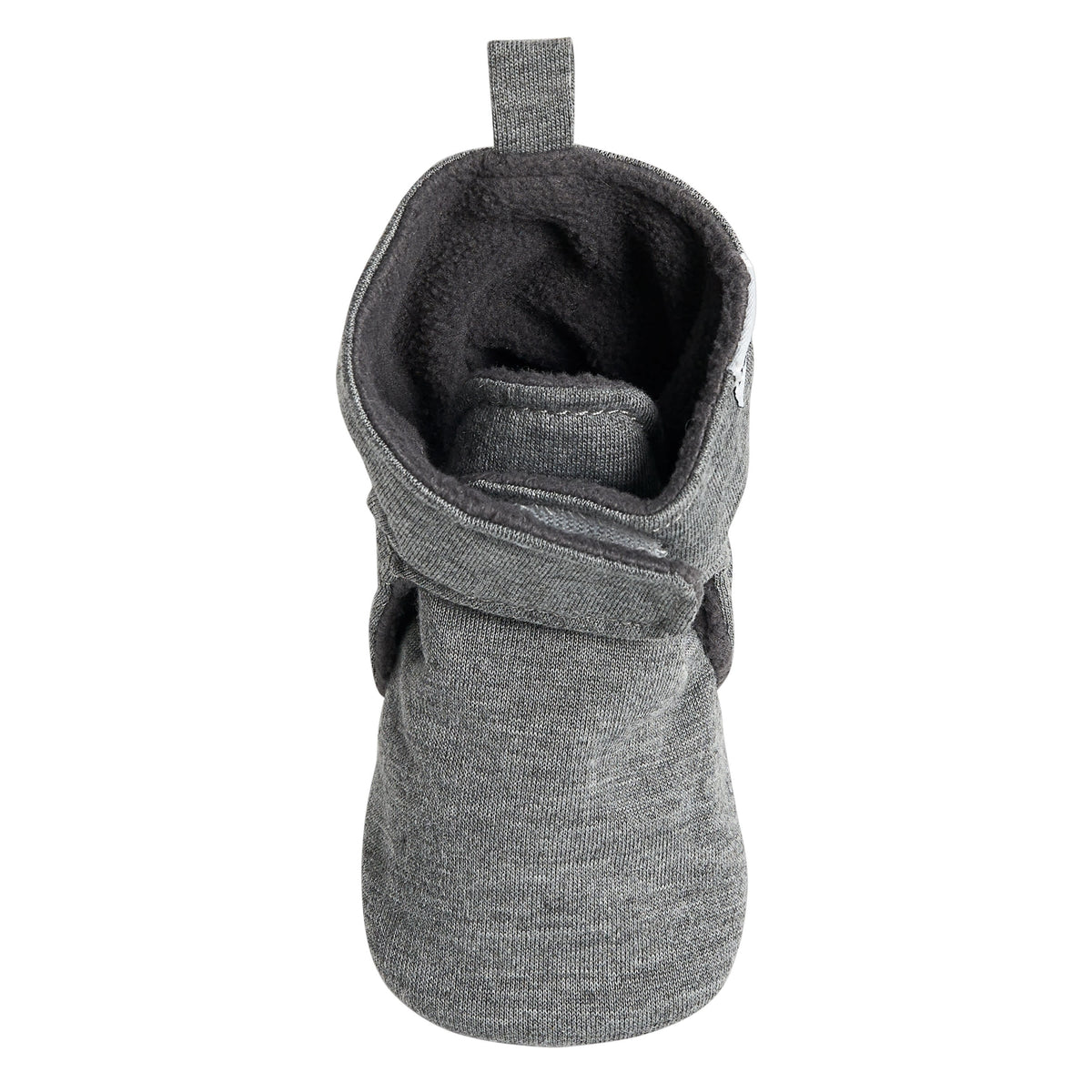 Baby Neutral Heather Gray Soft Booties, view 5