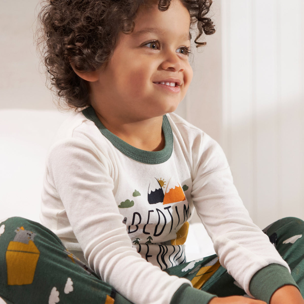 4-Piece Boys Camping Snug Fit Cotton Pajamas, view 3