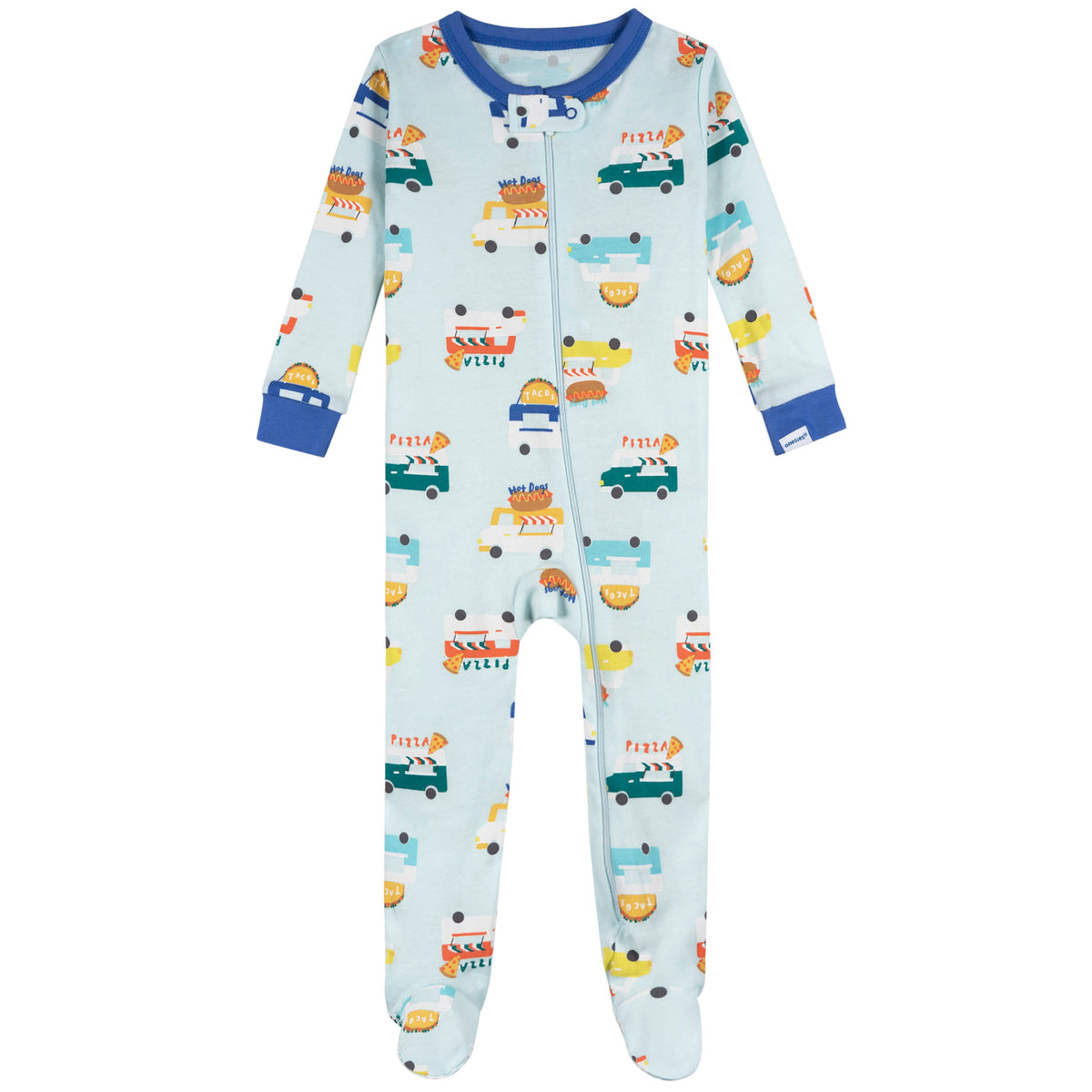 2-Pack Baby Boys Snack Truck Footed Pajamas, view 2