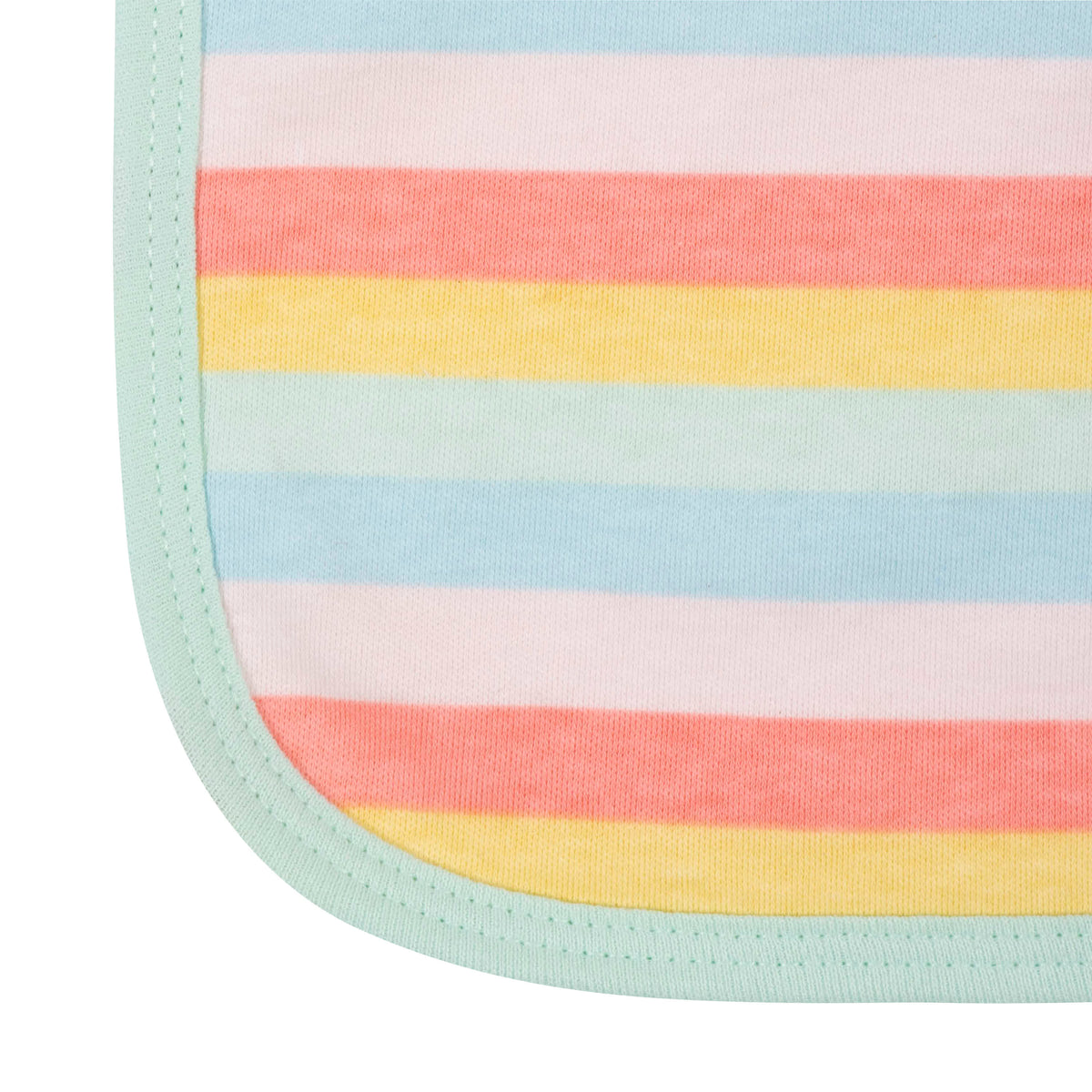 4-Pack Baby Girls Rainbow Burp Cloths, view 4