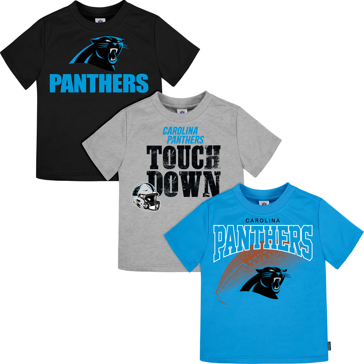 3-Pack Baby & Toddler Boys Panthers Short Sleeve Tees