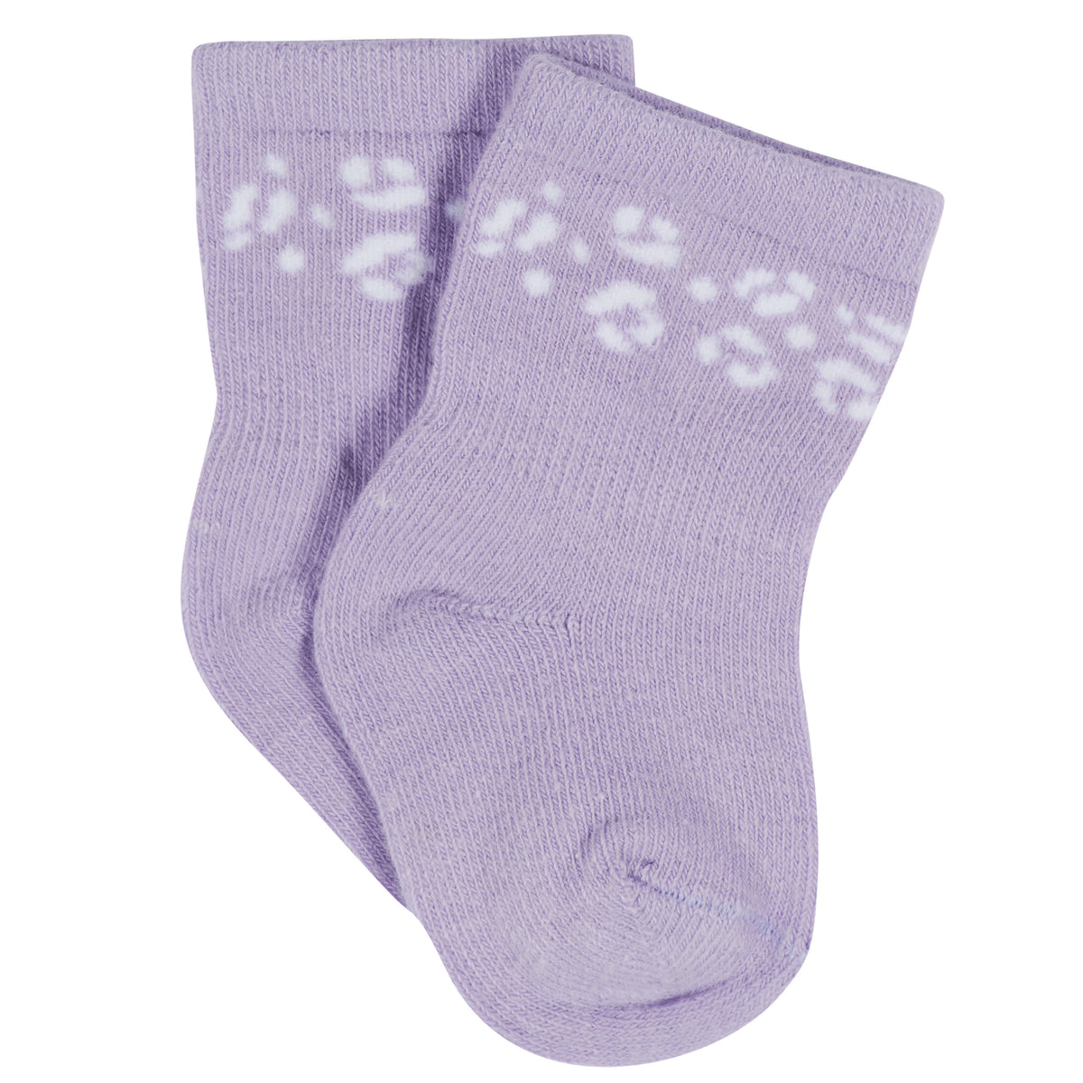 12-Pack Baby & Toddler Girls Rainbow Floral Jersey Crew Wiggle Proof Socks, view 13