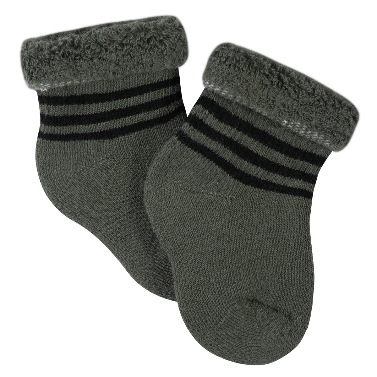 6-Pack Baby Boys Bear Wiggle-Proof Terry Bootie Socks, view 2