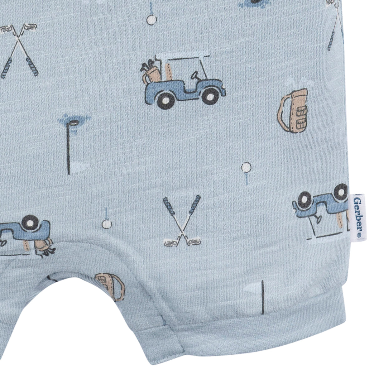 Baby Boys Golf Polo Romper, view 3