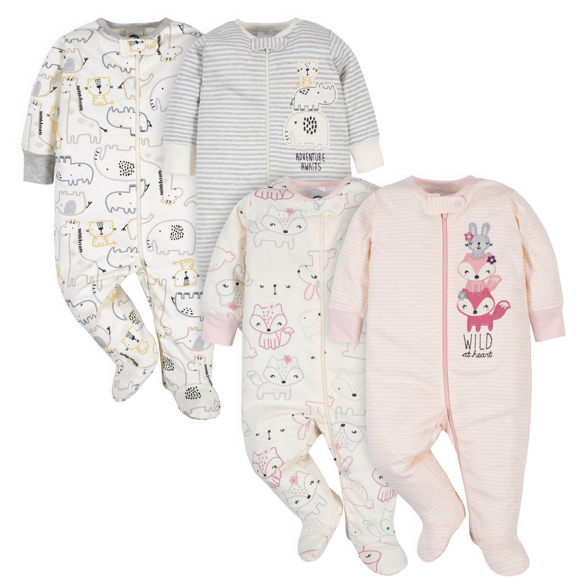 Assorted Organic Baby Neutral Wildflower & Jungle Sleep 'N Plays