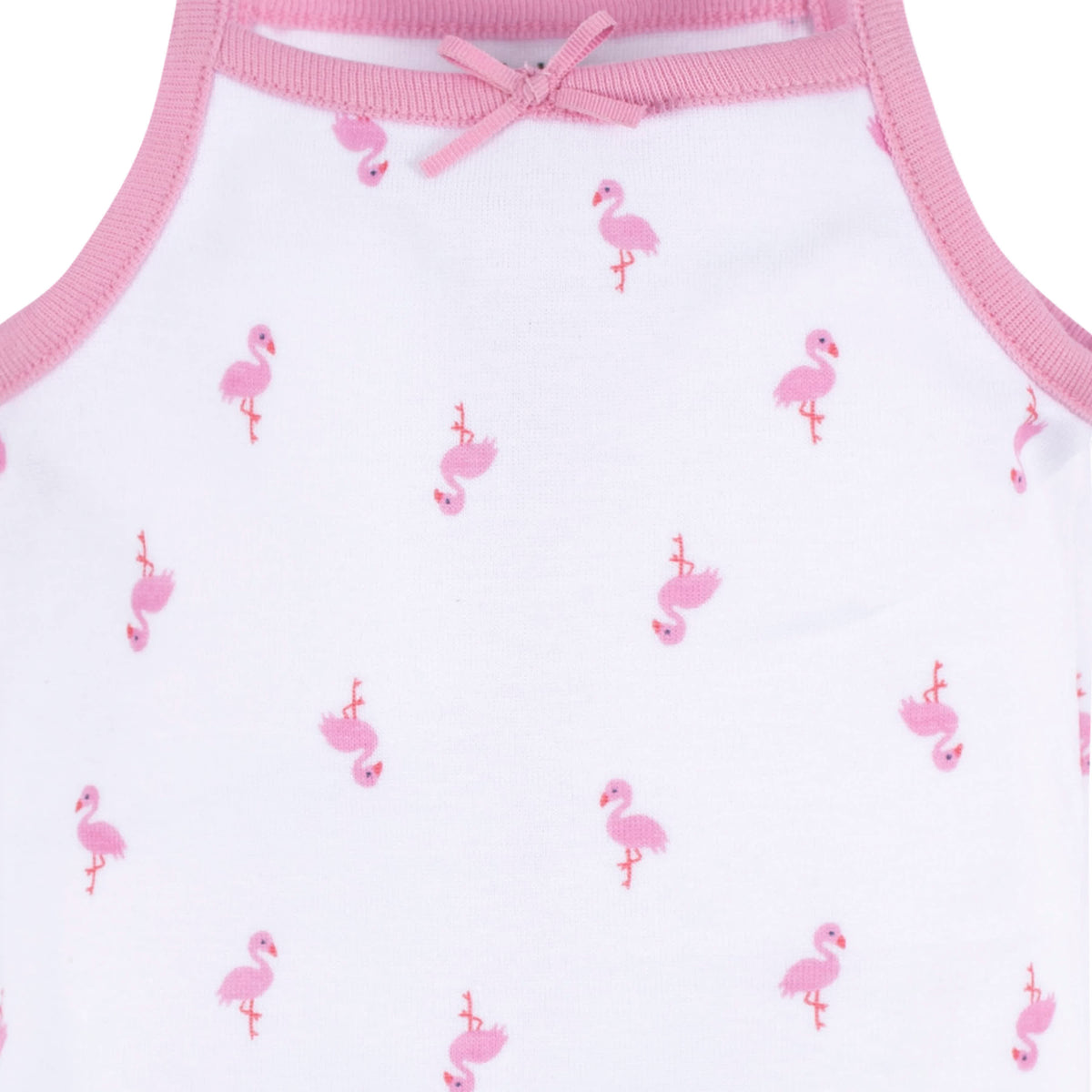 4-Pack Baby Girls Flamingo Fun Sleeveless Onesies Bodysuits, view 10