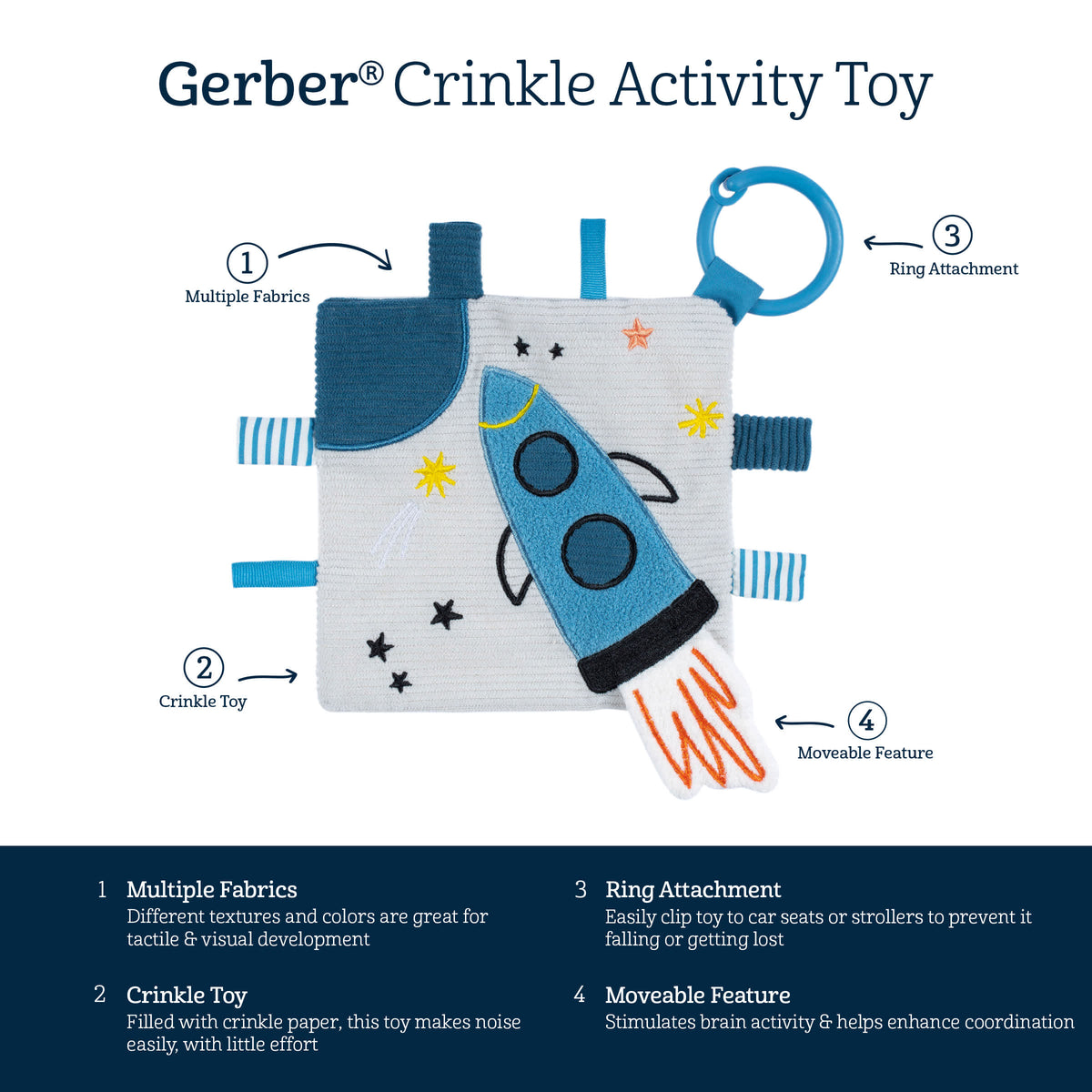 Baby Space Crinkle Toy, view 8