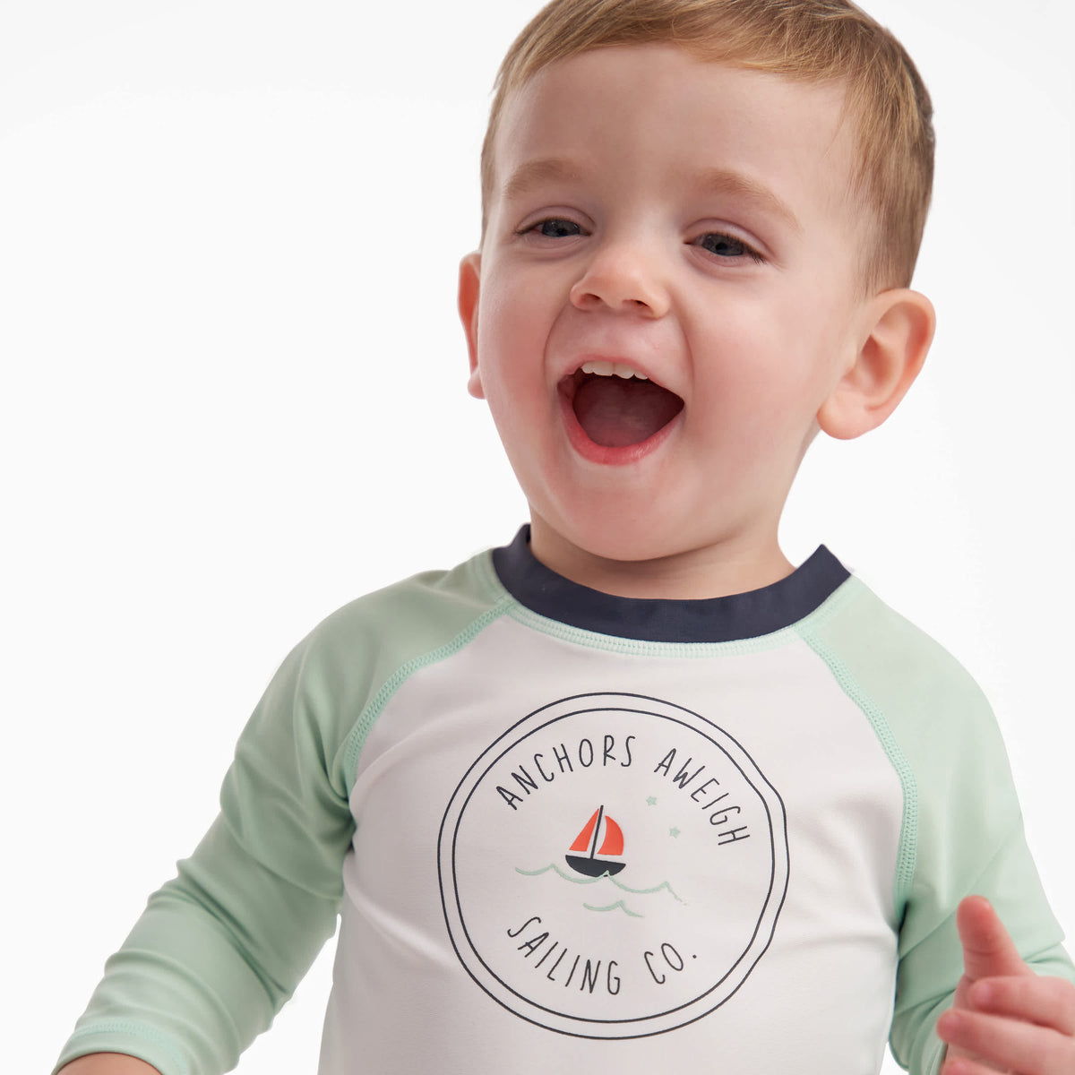 2-Piece Baby & Toddler Boys Sailboat Rashguard Set, view 5