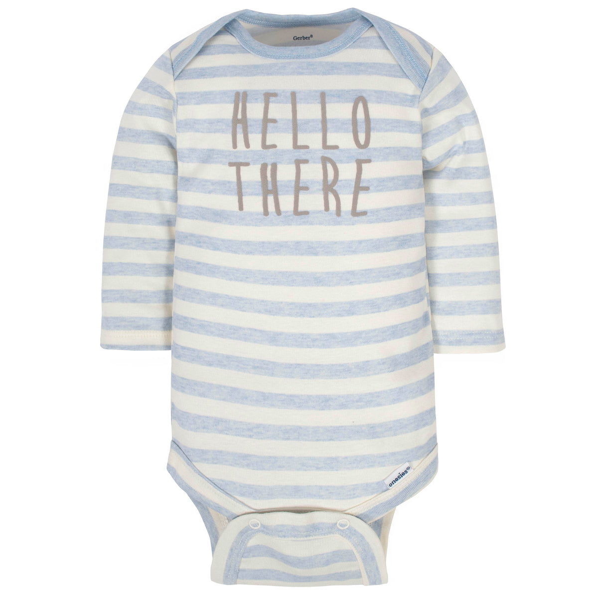 2-Pack Organic Baby Boys Hugs Onesies Brand Long Sleeve Bodysuits, view 2