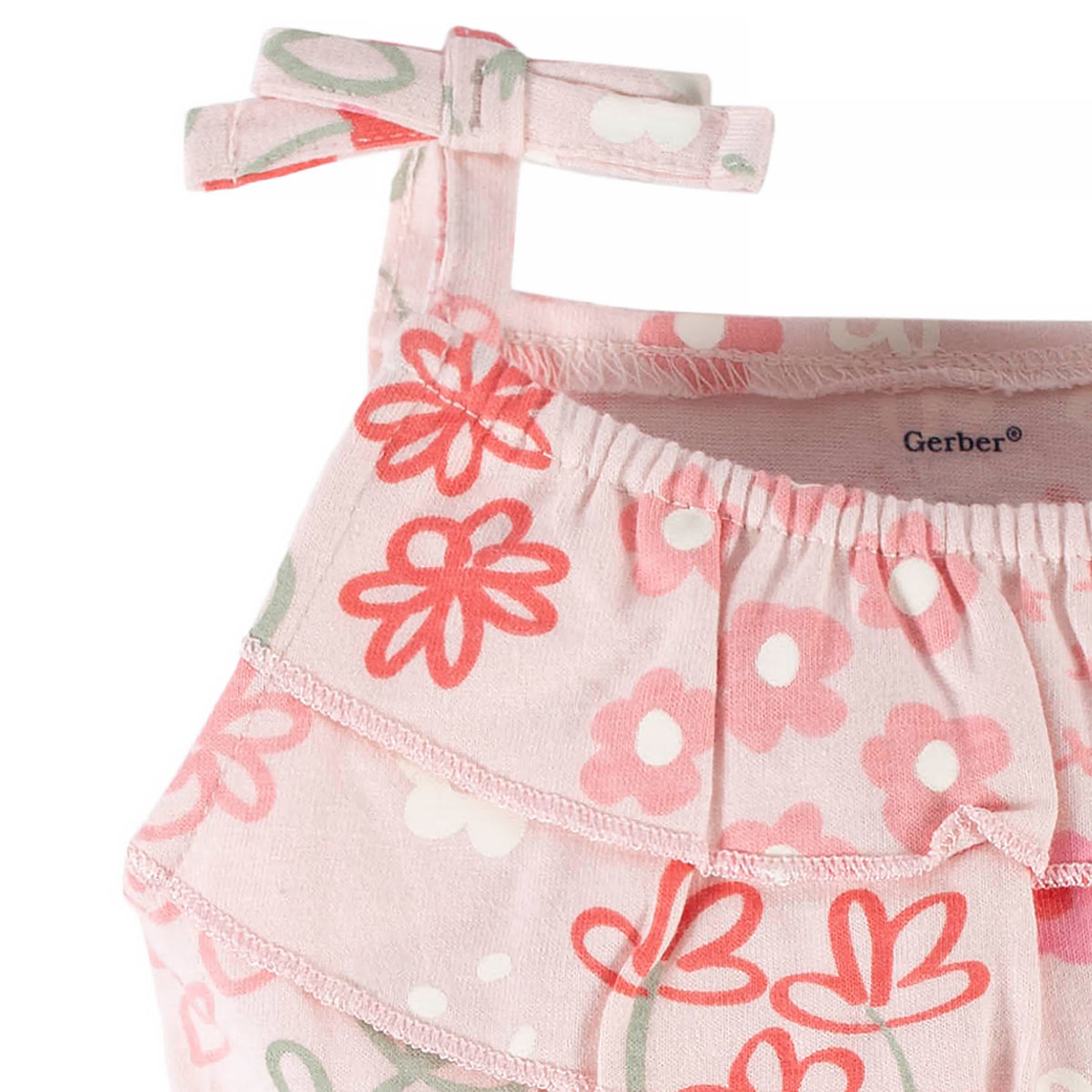 CASE of 2-Pack Toddler Girls Cherry Floral Romper, view 6