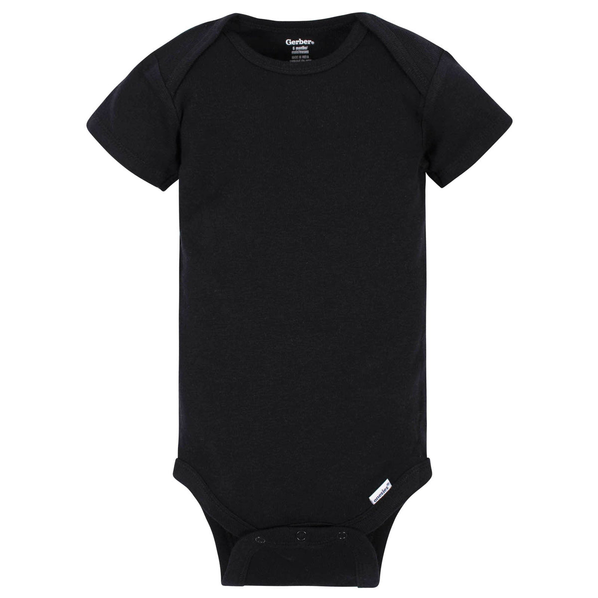 Short Sleeve Black Onesies Bodysuit