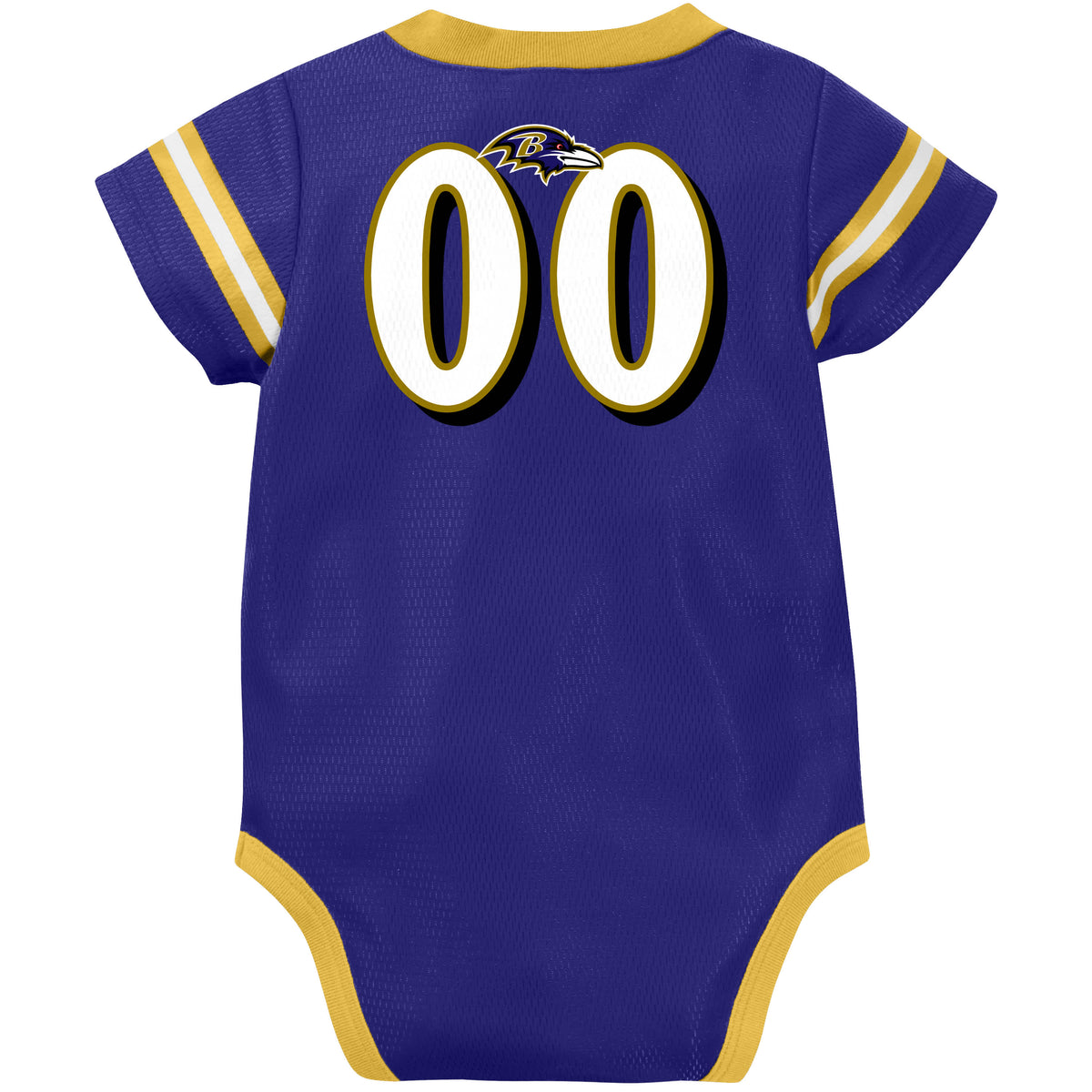 Baby Boys Ravens Short Sleeve Jersey Bodysuit, view 3