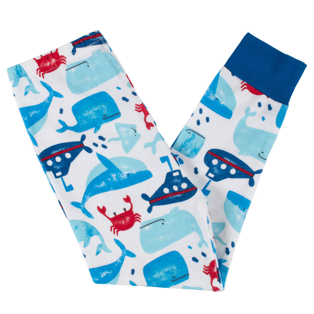 4-Piece Infant & Toddler Boys Sea Friends Snug Fit Cotton Pajamas, view 5