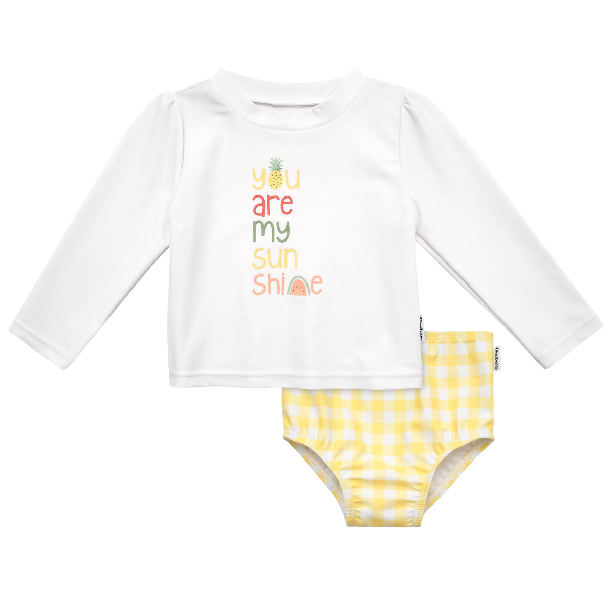 2-Piece Baby Girls Fruit Rashguard Set
