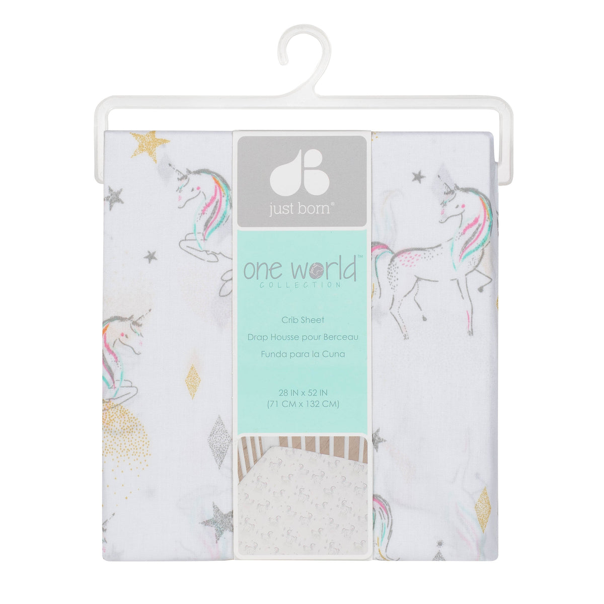 Baby Girls Love and Sugar Fitted Crib Sheet, view 2