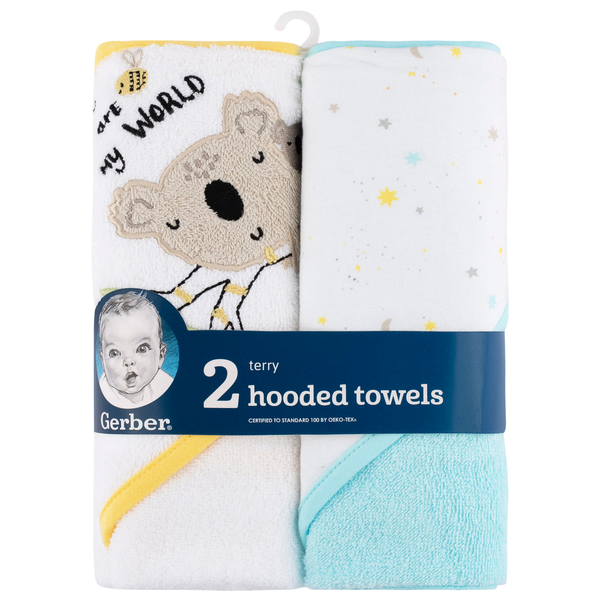 2-Pack Baby Neutral Little Animals Hooded Towel, view 2
