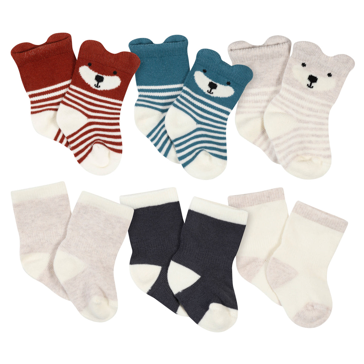 6-Pack Baby Boys Fox Wiggleproof Socks