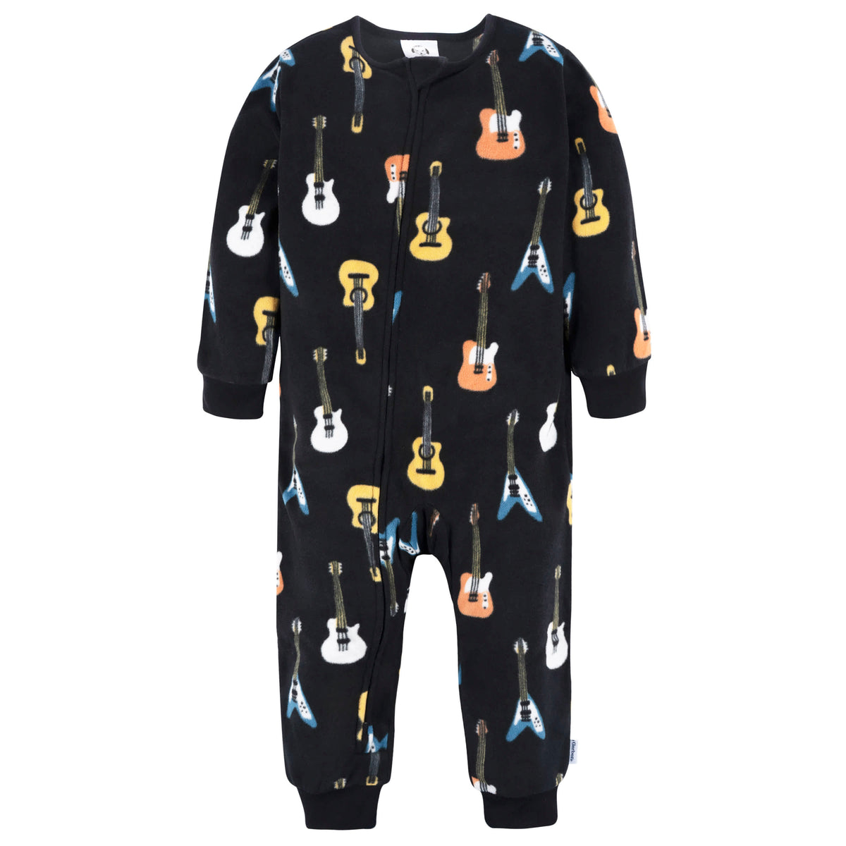 3-Pack Infant & Toddler Boys Skateboard/Guitars Footless Fleece Pajamas, view 7