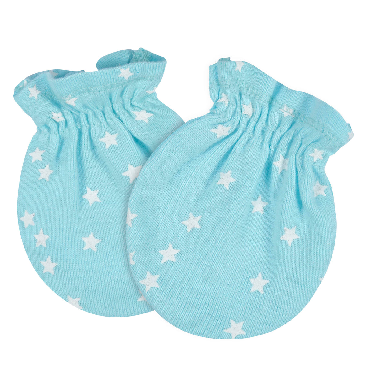 4-Pack Baby Girls Clouds No Scratch Mittens, view 2