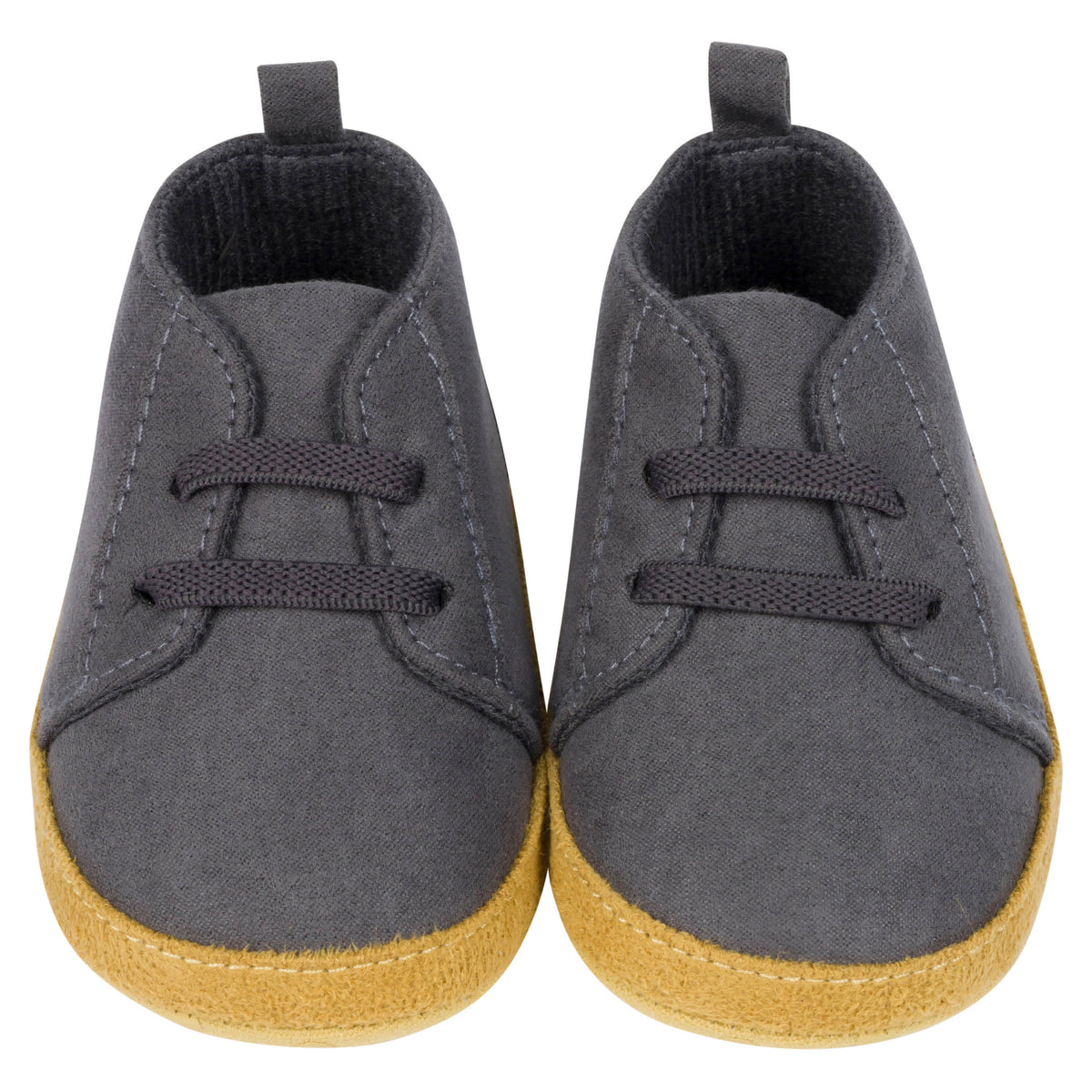 Baby Boys Gray Faux Suede High Top Shoes, view 3