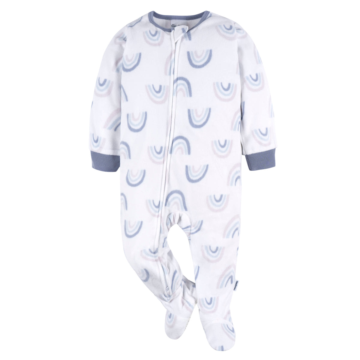3-Pack Baby & Toddler Girls Purple Rainbows Fleece Pajamas, view 7