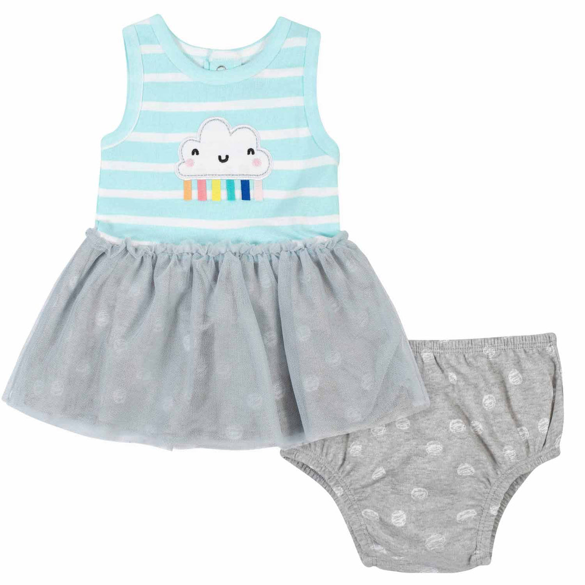 2-Piece Baby Girls Cloud Dress Set