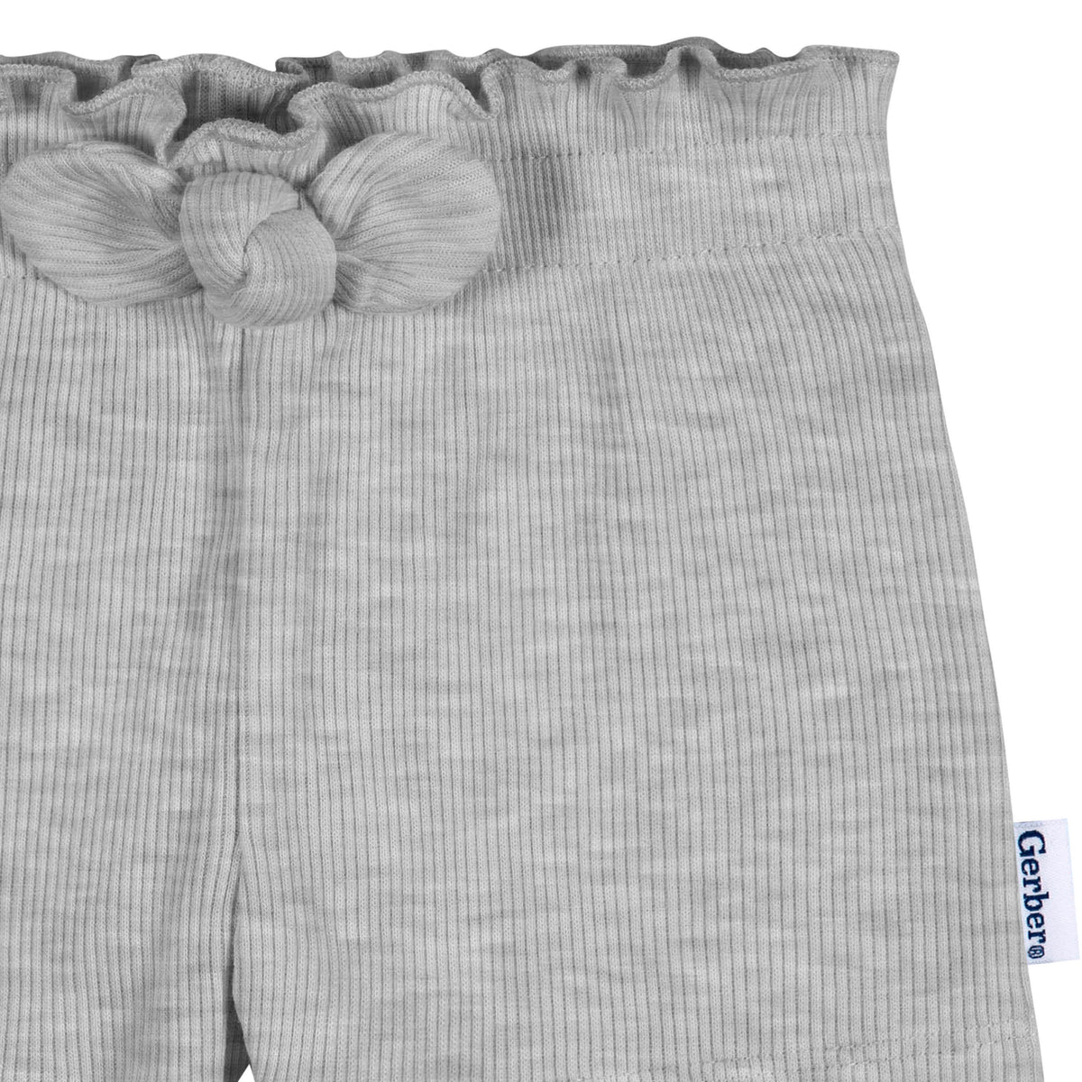 3-Pack Baby & Toddler Girls Grey Heather/Green/Black Pull-On Knit Short, view 7