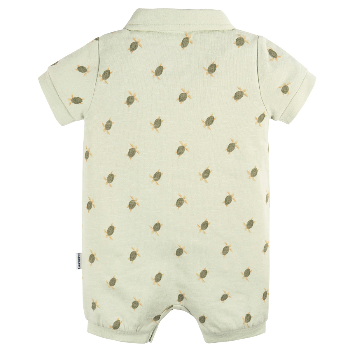 Baby Boys Turtle Collared Romper, view 4