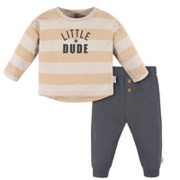 2-Piece Baby Boys Little Dude Jogger Set