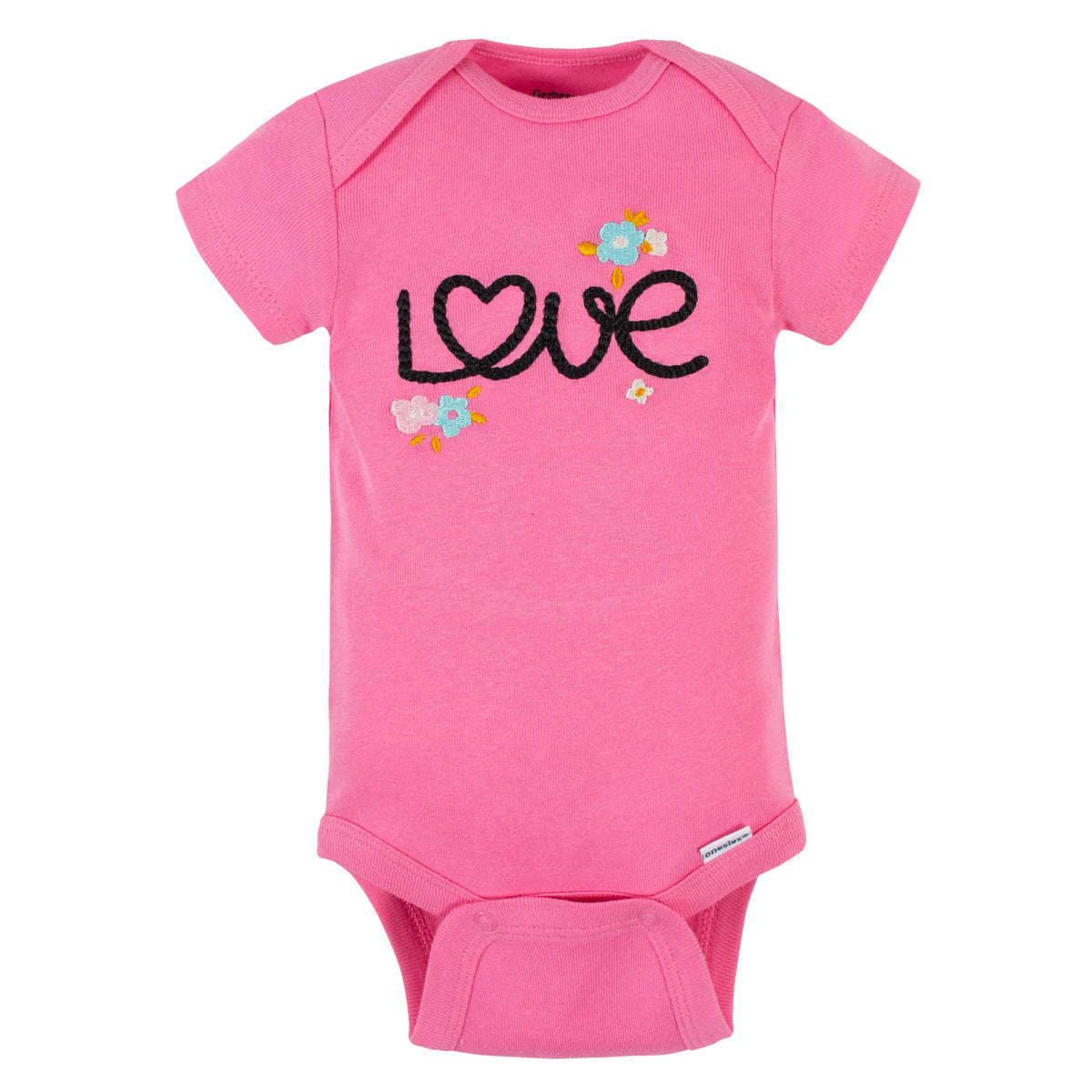 5-Pack Baby Girls Fox Short Sleeve Onesies Bodysuits, view 4