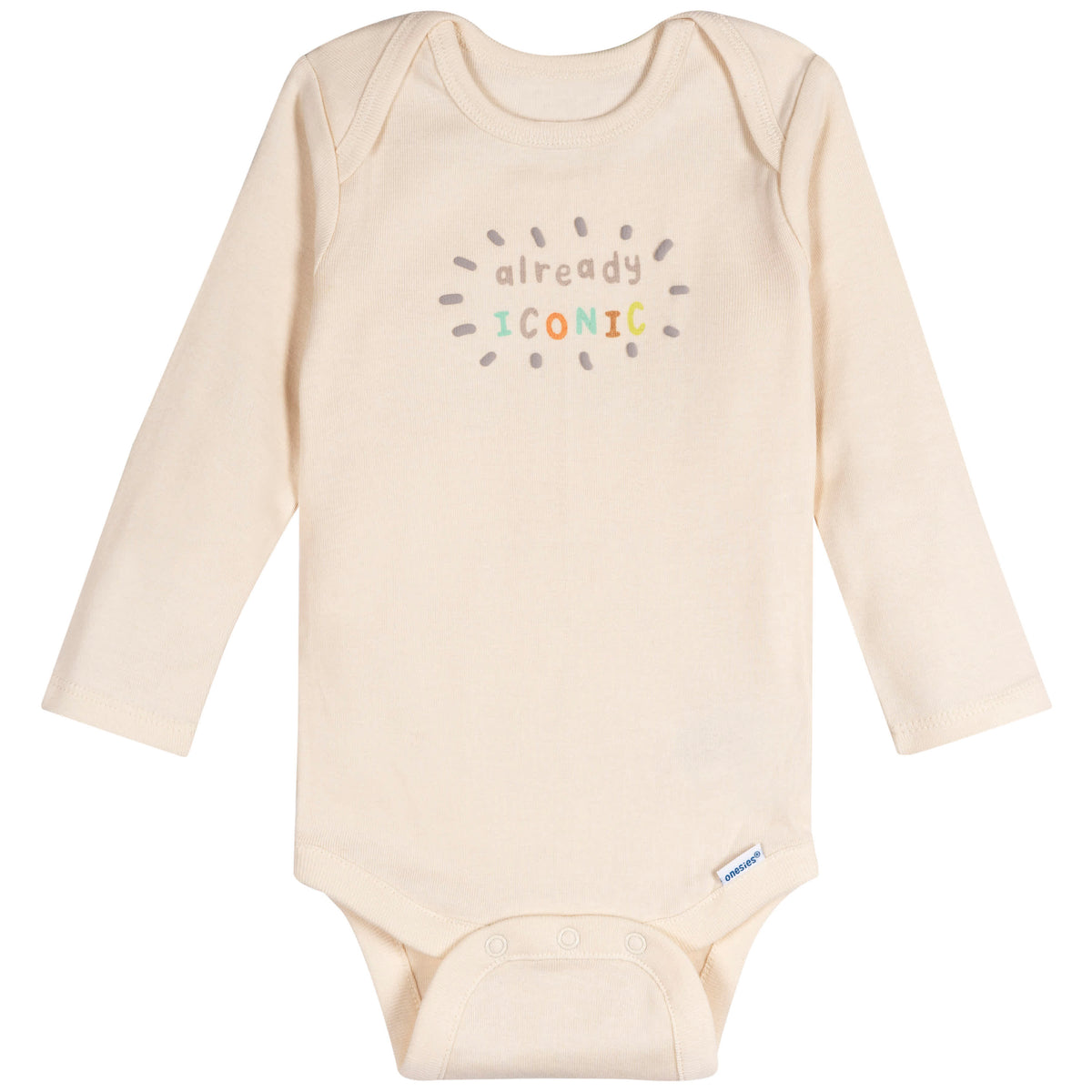 6-Pack Baby Neutral Giraffes Long Sleeve Onesies Bodysuits, view 7